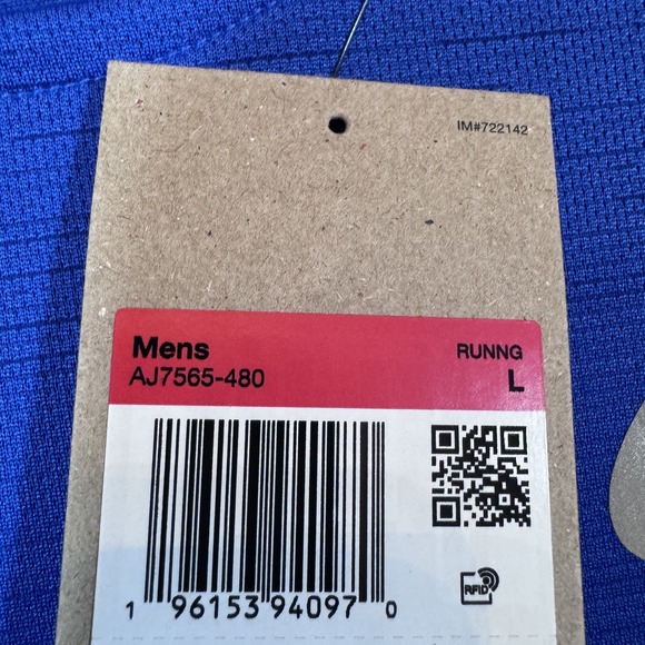 Nike Miler Shirt Mens‎ Large Dri-FIT Running Blue AJ7565-480 Athletic Tee Top - Picture 5 of 12